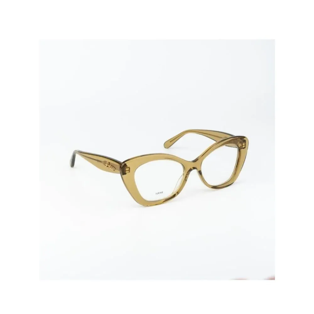 Loewe CURVY Women Eyeglasses Green Cat Eye LW50067I 096 NEW AUTHENTIC
